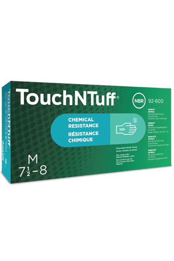 92-600A ANSELL DISP TOUCH N TUFF P/FREE GRN SMOOTH NITRILE - Image 1