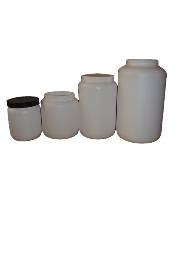 CE025_14L_2kg_3kg_5kg_Boston_A JAR - WHITE PLASTIC - ROUND - 5kg - Image 1