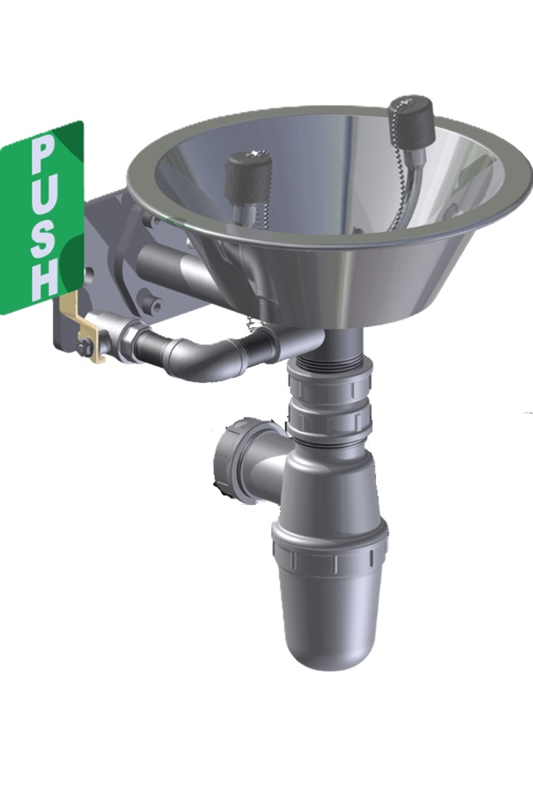 EW_000_S_W_A HEAVY DUTY WALL MOUNTED EYEWASH/FACE WASH STATION - Image 1