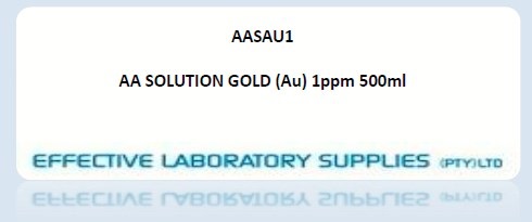 AASAU1 AA SOLUTION GOLD (Au) 1ppm 500ml - Image 1