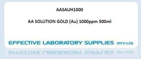 AASAUH1000 AA SOLUTION GOLD (Au) 1000ppm 500ml - Image 1
