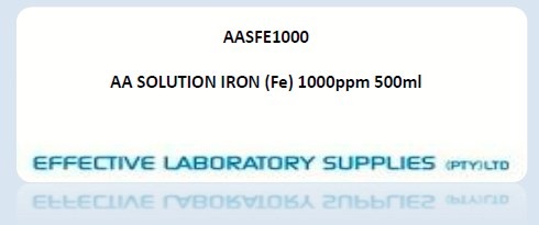 AASFE1000 AA SOLUTION IRON (Fe) 1000ppm 500ml - Image 1