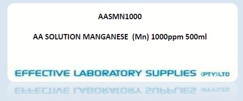 AASMN1000 AA SOLUTION MANGANESE (Mn) 1000ppm 500ml - Image 1