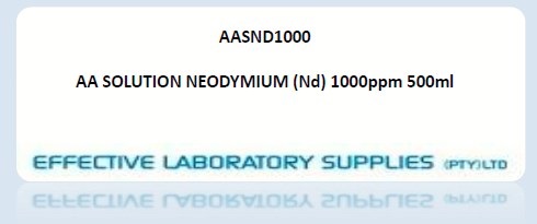 AASND1000 AA SOLUTION NEODYMIUM (Nd) 1000ppm 500ml - Image 1
