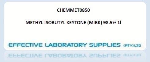 CHEMMET0850 METHYL ISOBUTYL KEYTONE (MIBK) 98.5% 1l - Image 1