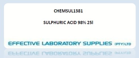 CHEMSUL1381 SULPHURIC ACID 98% 25l - Image 1