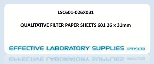 LSC601-026X031 QUALITATIVE FILTER PAPER SHEETS 601 26 x 31mm - Image 1