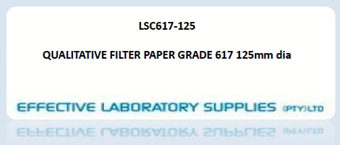 LSC617-125 QUALITATIVE FILTER PAPER GRADE 617 125mm dia - Image 1