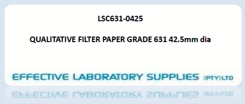 LSC631-0425 QUALITATIVE FILTER PAPER GRADE 631 42.5mm dia - Image 1