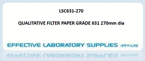 LSC631-270 QUALITATIVE FILTER PAPER GRADE 631 270mm dia - Image 1