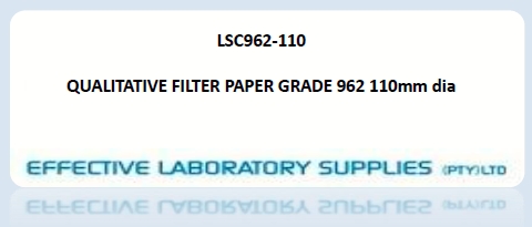 LSC962-110 QUALITATIVE FILTER PAPER GRADE 962 110mm dia - Image 1